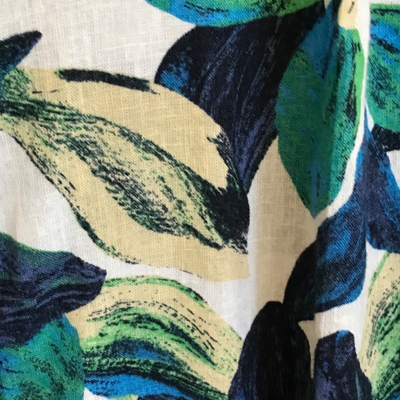 TIME and TRU Linen Button Down Tropical Floral Shirt Women’s Size XL Size 2X - Picture 3 of 15